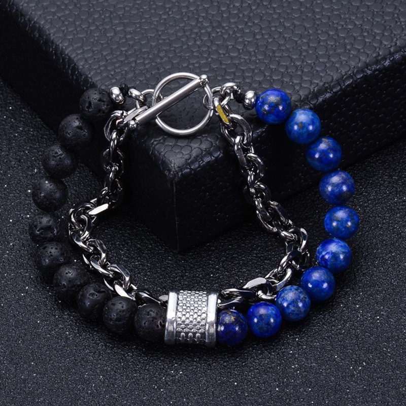 Vòng Tay Chuỗi Hạt Đá Bằng Hợp Kim Đồng