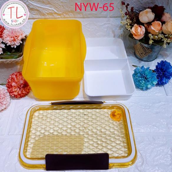 Hộp nhựa - Hộp cơm đựng thức ăn 2 ngăn 1 tầng/2 tầng - Đồ gia dụng