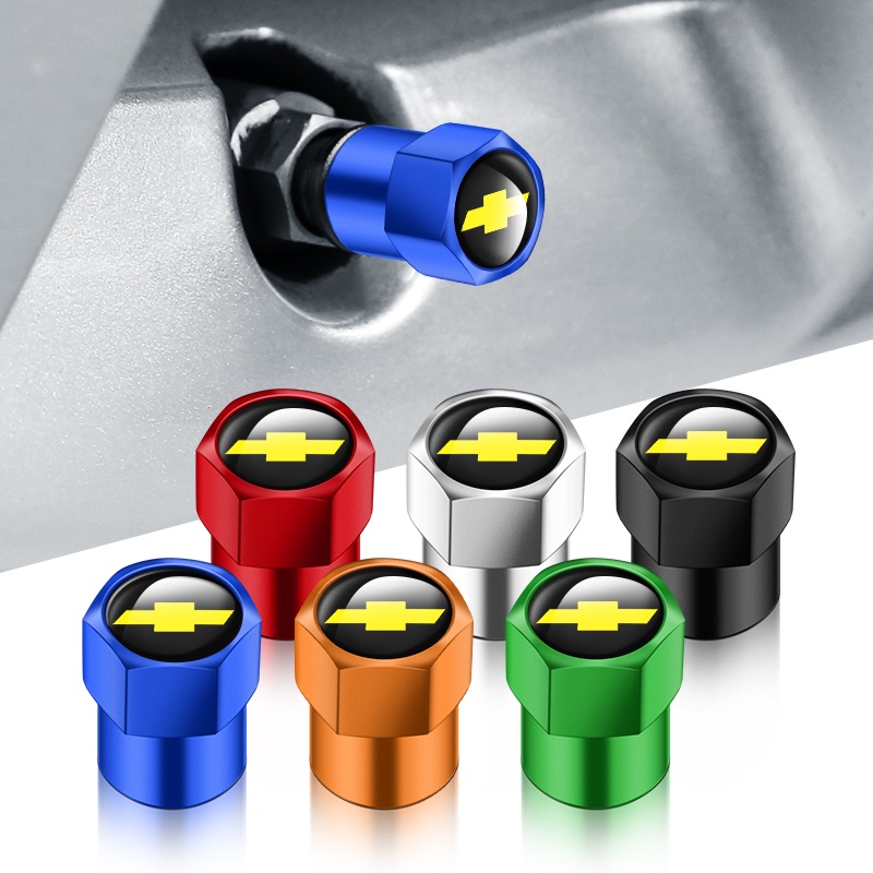 Set 4 Nắp Van Bánh Xe Hơi Bằng Hợp Kim Nhôm Chống Trộm