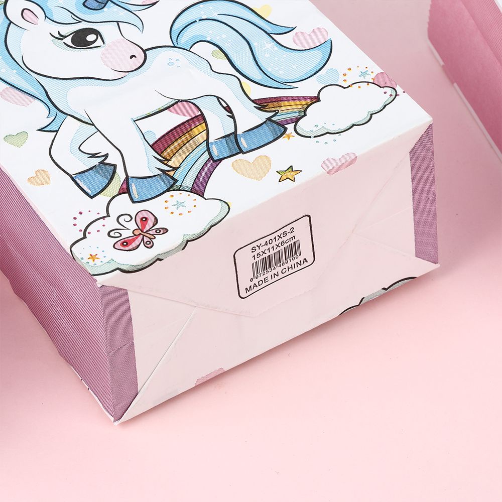 Set 6 Túi Giấy Đựng Bánh Kẹo Hình Kỳ Lân Dễ Thương Đa Năng