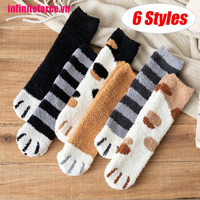 Vớ cotton họa tiết chân mèo dễ thương