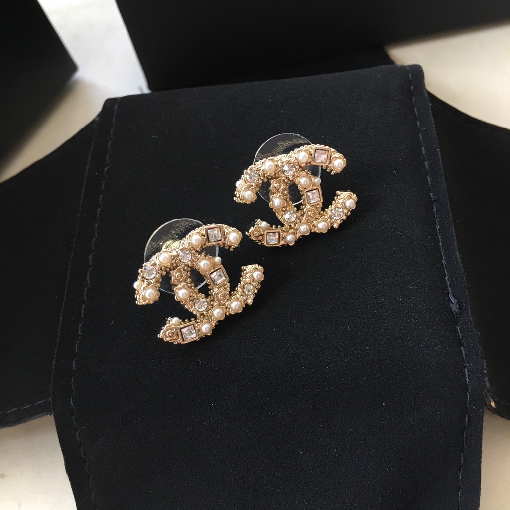 Khuyên Tai Chữ C Mạ Bạc 925 Thời Trang Dành Cho Nữ