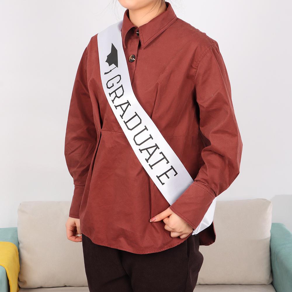 KUNHEV Hoa Mẫu Đơn I GRADUATED Quà Tặng Kỷ Niệm Trường Trung Học Satin Sash