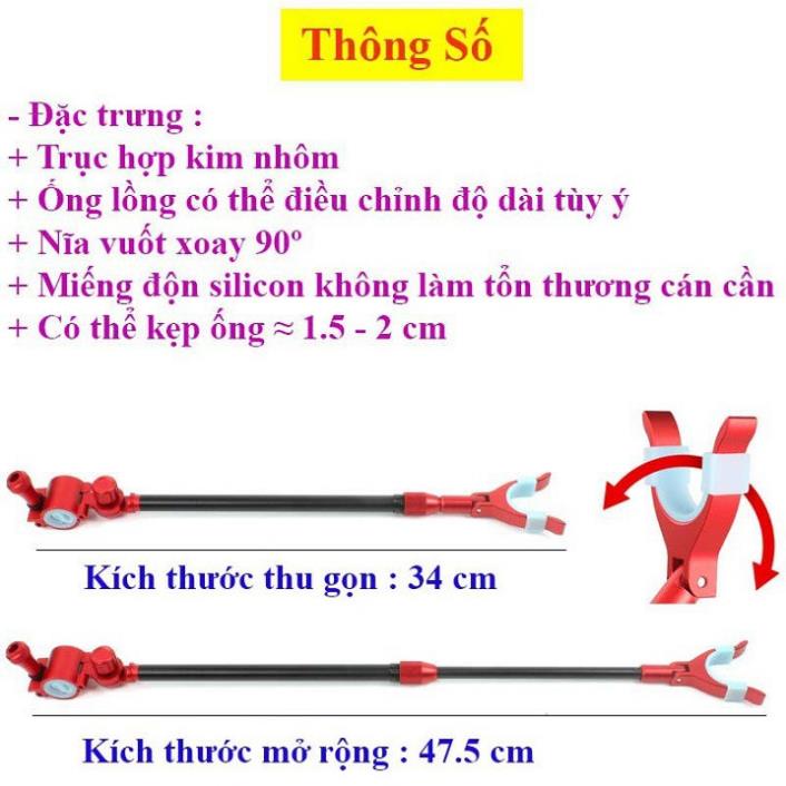 [QUATANGKHOALINK ,CHAN ,CHI]    [FREESHIP]Ngoe Chống Cần Câu Đài, Gác cần Câu cá Carbon Cao Cấp Siêu Bền DCC7