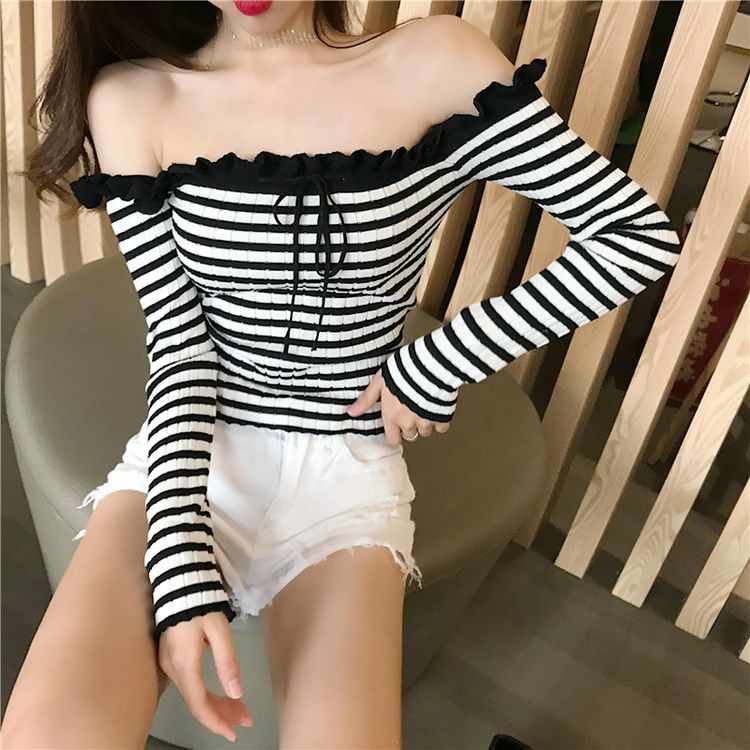 áo kẻ bẹt vai hàng chuẩn quảng châu