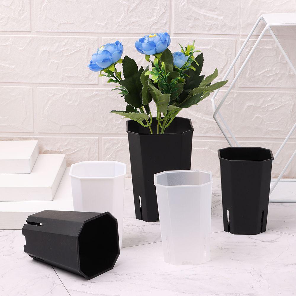 YANN1 Chậu Nhựa Trồng Cây Trang Trí Hình Bát Giác