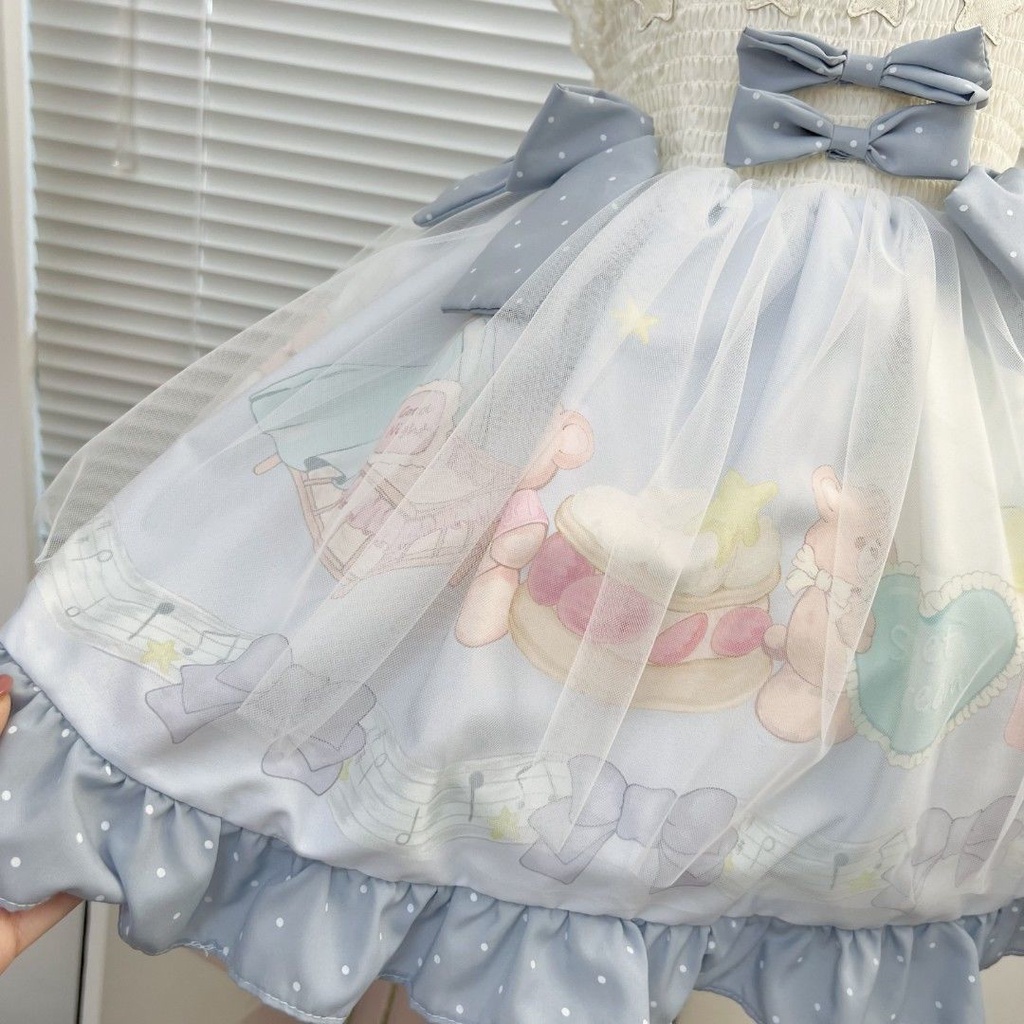 Đầm Công Chúa Lolita Phong Cách Phương Tây Thời Trang Xuân Hè Cho Bé Gái