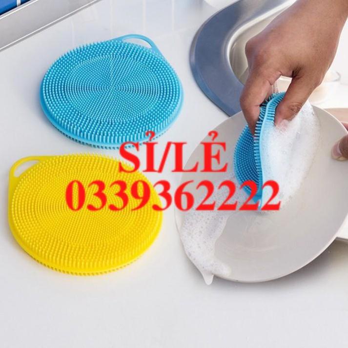 [ HAIANHSHOP ] Miếng Rửa Bát Silicon - Miếng Rửa Chén Silicon Có Quai Treo Thông Minh Duashop &gt;