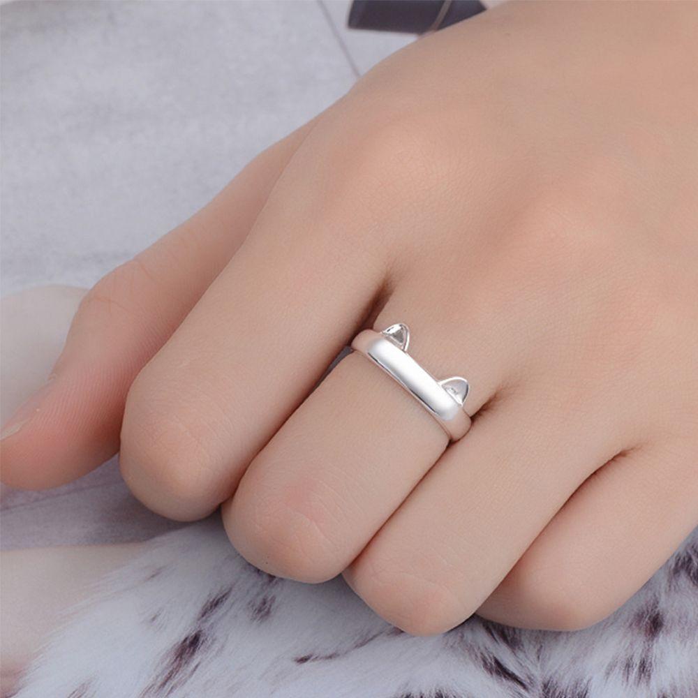 Nhẫn Hình Tai Mèo Độc Đáo Thời Trang Hàn Quốc Có Thể Điều Chỉnh Làm Quà Tặng Valentine