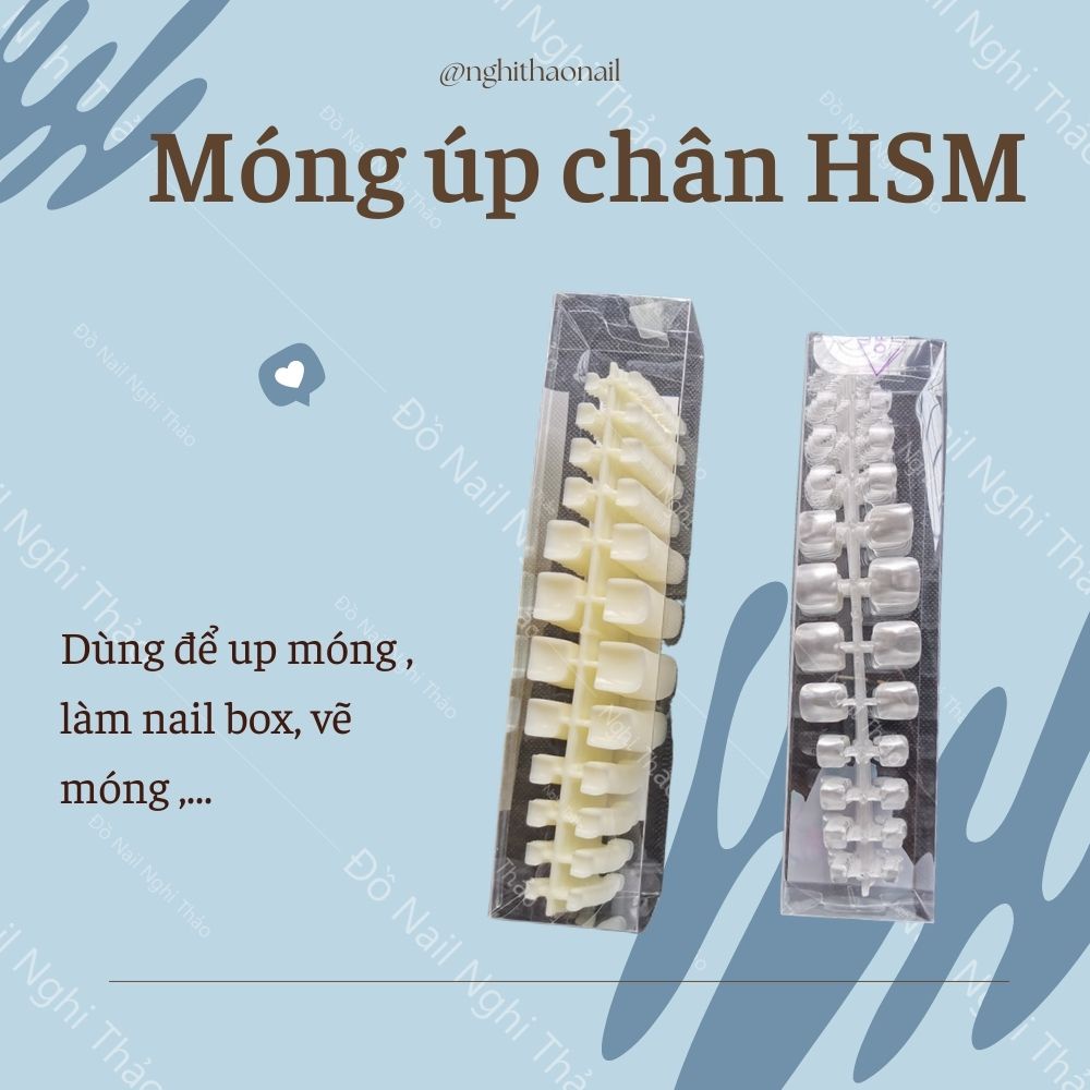 Móng úp chân hsm hộp 500 móng