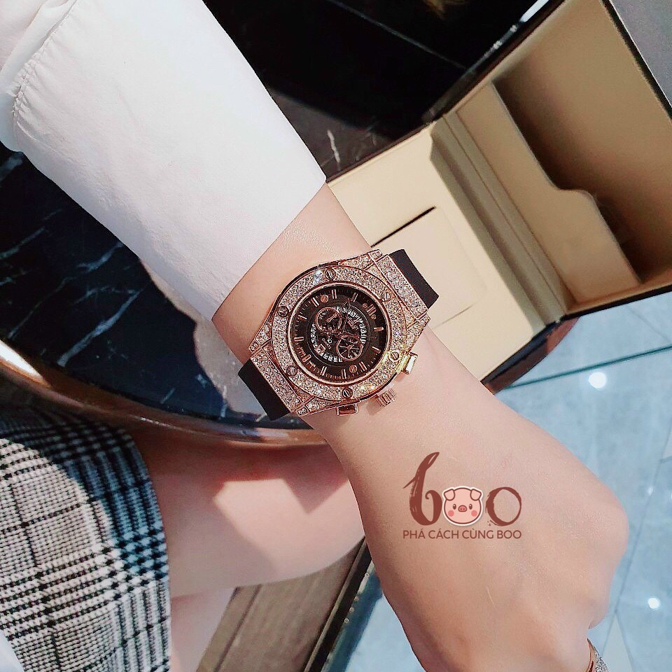 Đồng hồ Nam Nữ Hulot Dây Cao Su Thơm Hương Vanila FULL Đá Sang Trọng | BigBuy360 - bigbuy360.vn