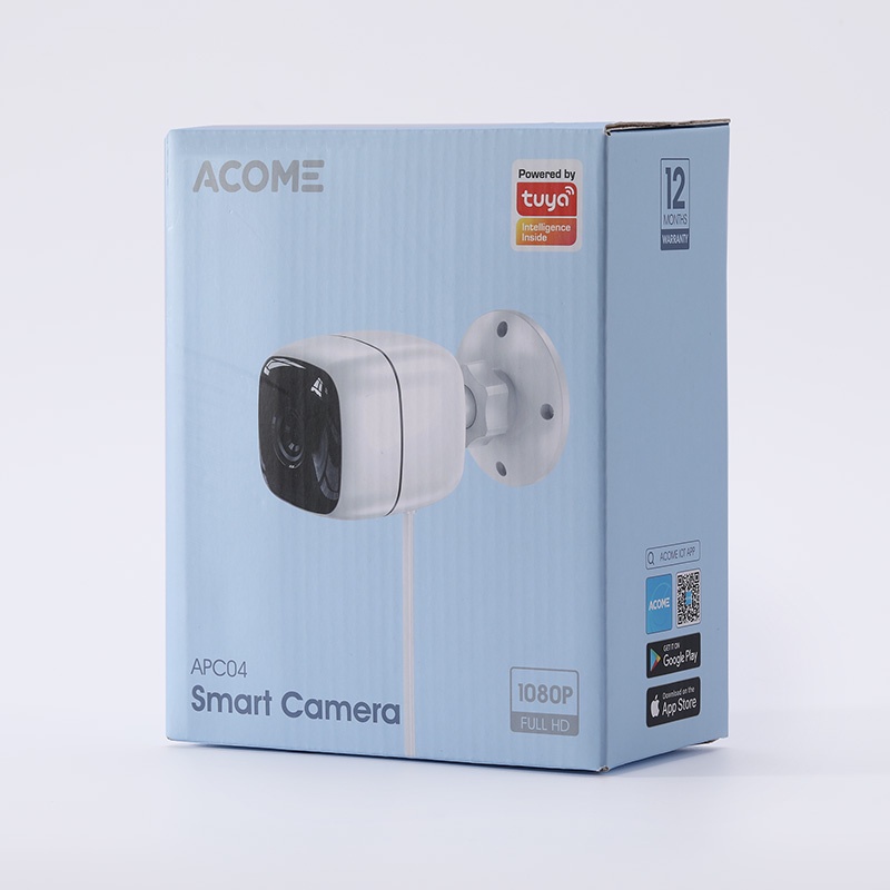 Camera ngoài trời ACOME APC04 - camera wifi độ phân giải full hd 1080p, tương thích tuya smart life bh 12 tháng