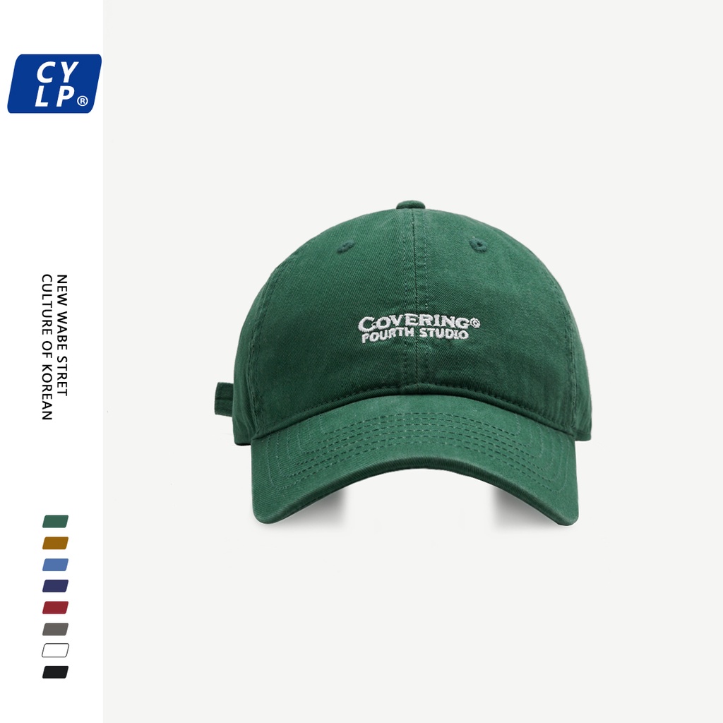 Nón Lưỡi Trai Mềm Thêu Chữ Phong Cách Đường Phố Hàn Quốc