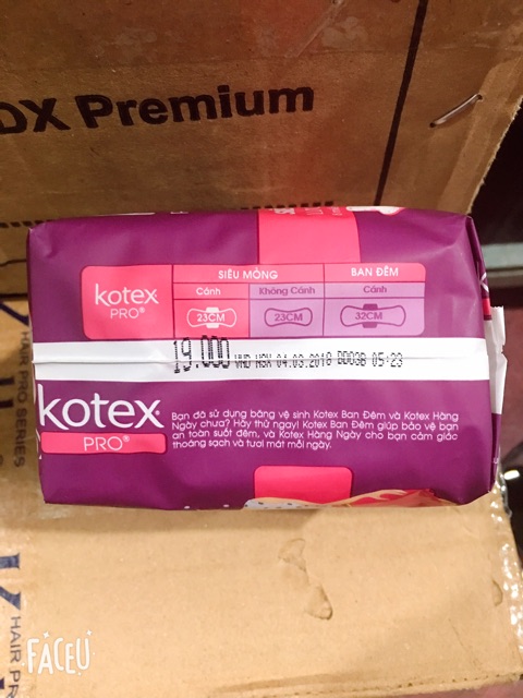 Băng vệ sinh Kotex Pro siêu mỏng cánh lưới siêu thấm 8 miếng