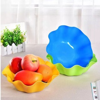 Bát nhựa đựng trái cây cỡ lớn 26cm hình bông hoa bền đẹp