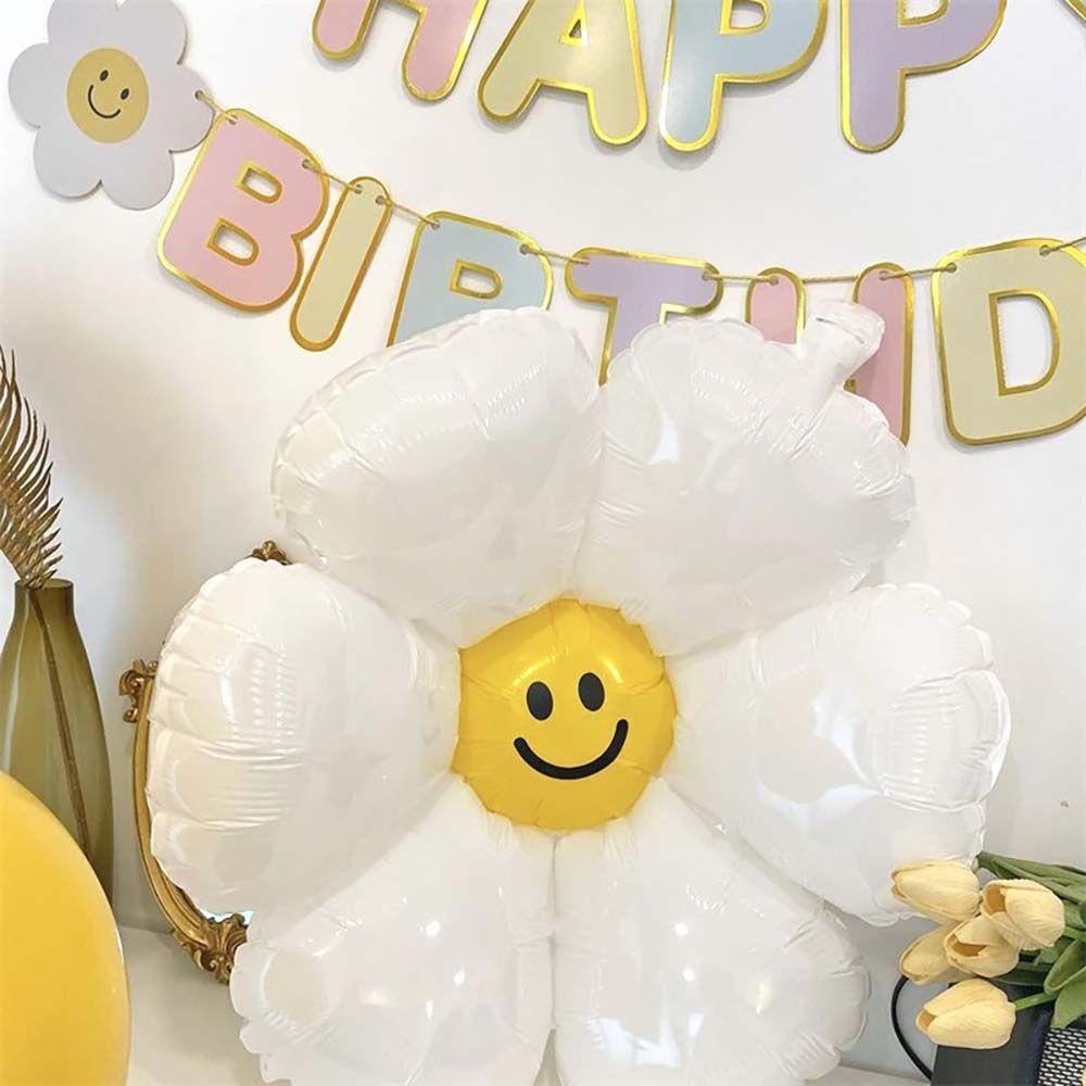 Dây Treo Bong Bóng Hình Hoa Cúc Nhiều Màu Dễ Thương Trang Trí Tiệc