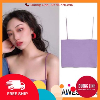[SIÊU HOT]Áo Hai Dây Tăm Tím Thun 2s croptop sexy 2 dây sợi bún body dáng ôm nữ