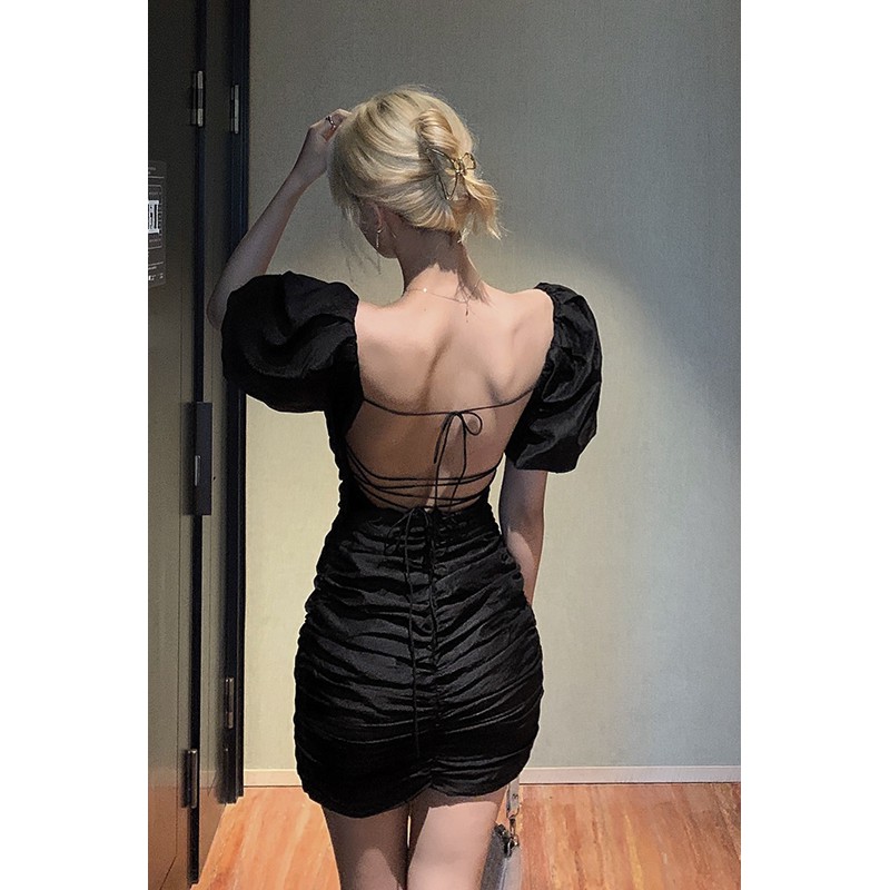 Đầm Tay Con Đan Dây Lưng GOHA