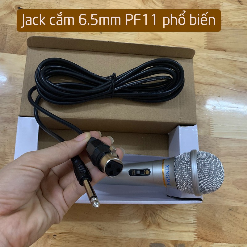 (Lỗi 1 đổi 1) Micro Karaoke Xingma AK319 Có Dây Cáp  Dài 3.5m Chống Hú Tốt Cho Âm Thanh Tuyệt Hảo - BH 12 Tháng