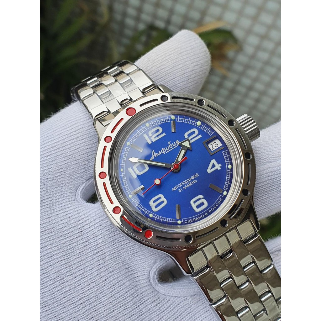 Đồng hồ nam Vostok máy cơ tự động Automatic, size mặt 40, chống nước tốt 20 ATM. Đồng hồ Nga Vostok Amphibia 420432