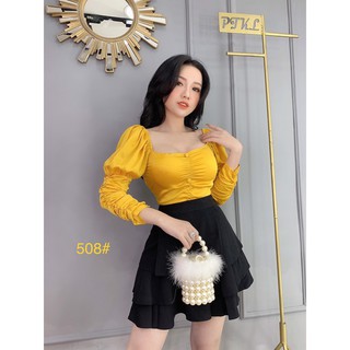 508. ÁO LỤA TAY BỒNG