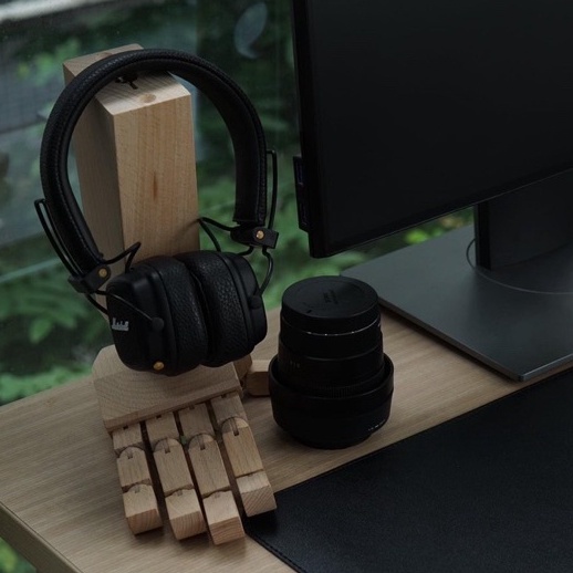 FREESHIP 🔥 Giá treo tai nghe mô hình tay gỗ IKEA LANESPELARE - ASUS ROG Strix