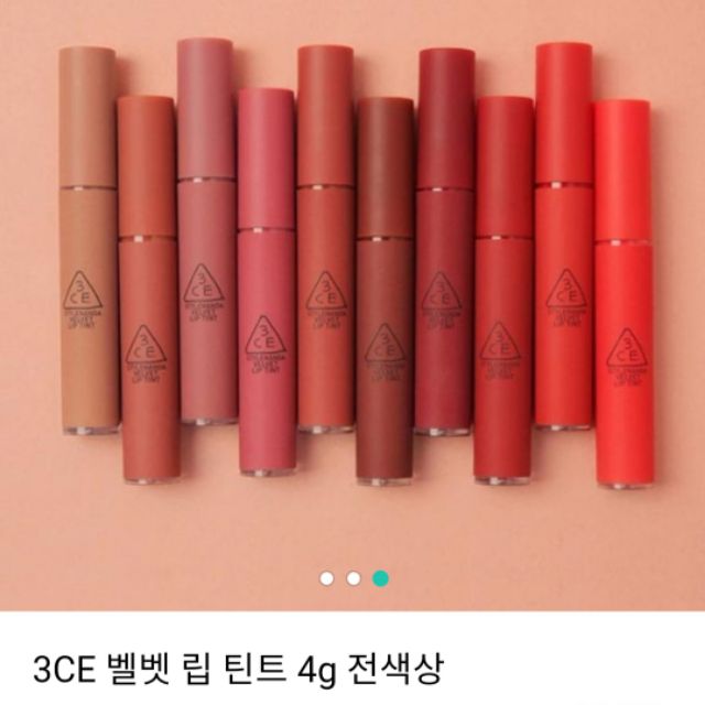 { Gom_order} Son kem 3CE Velvet Lip Tint, Maison Kitsune