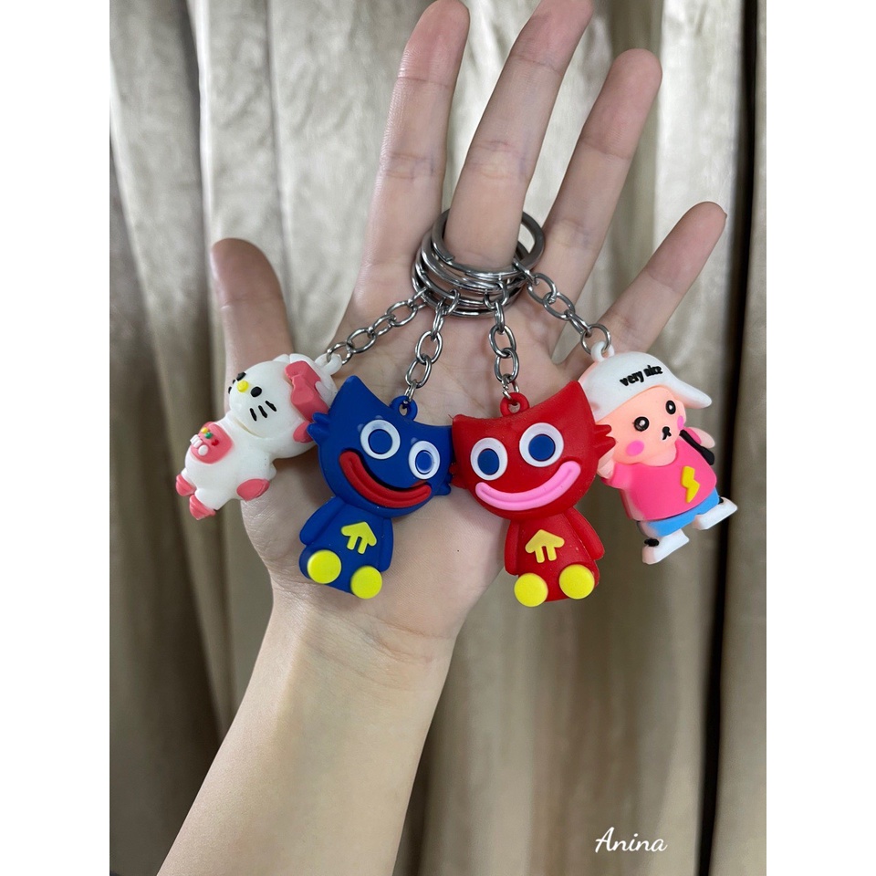 Móc khóa silicon dễ thương phụ kiện túi xách, chìa khóa cực cute