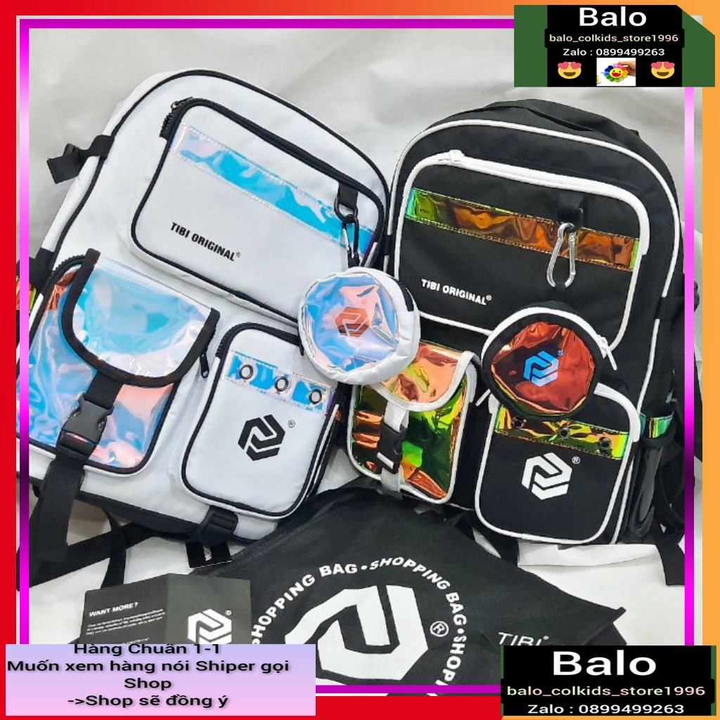 Balo TIBI HOLOGRAM kèm [ Túi Tote + Full tag và giấy thơm ]
