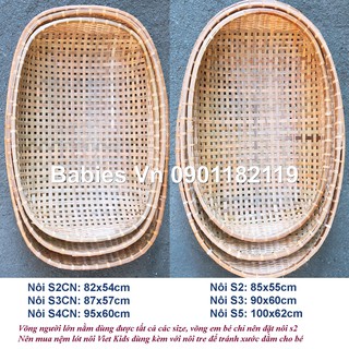 Combo nôi tre đặt võng Size đại S4,S5 Có Chọn Size