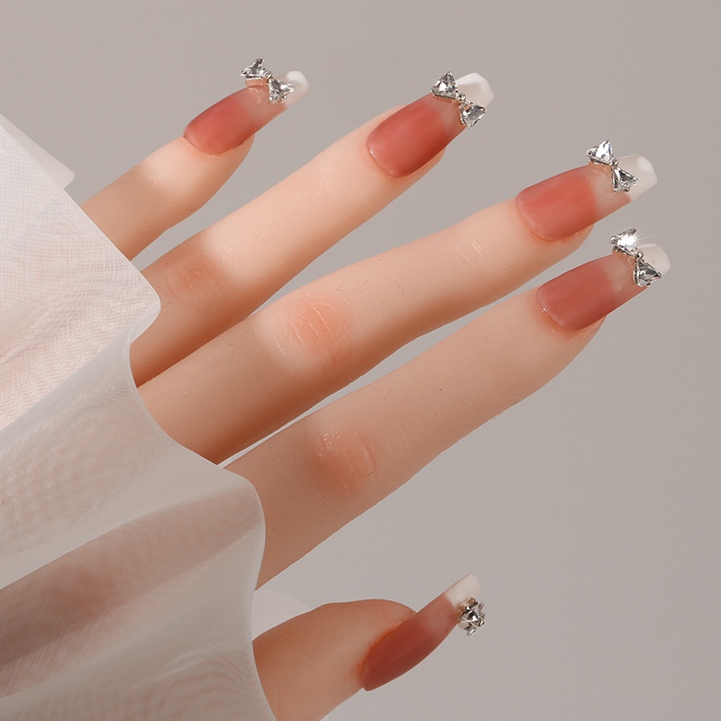 Phụ Kiện Trang Trí Móng Tay Hình Trái Tim Bằng Hợp Kim Đính Đá zircon Sang Trọng