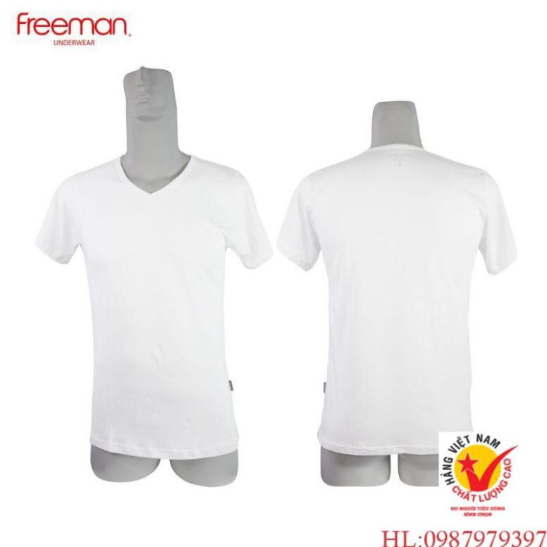 Freeman 315,áo thun nam cổ tim mặc lót, thể thao,du lịch,dạo phố