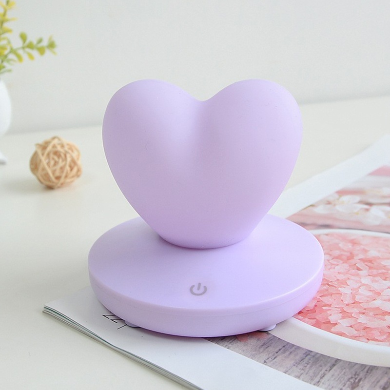 Đèn Ngủ Di Động Bằng Silicon Họa Tiết Trái Tim Dễ Thương Trang Trí Phòng Ngủ Cho Bé Trai Bé Gái