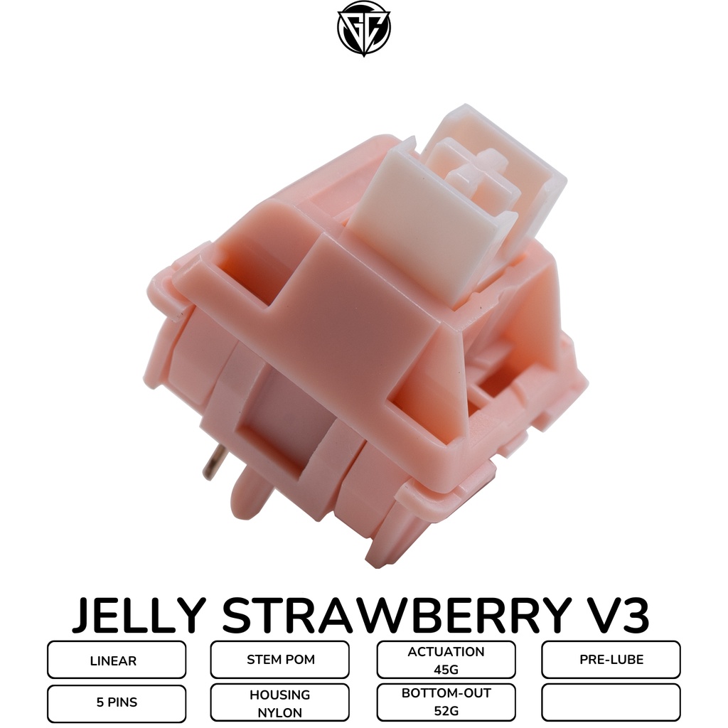 Jelly Strawberry V3 - Switch Jelly dâu 5 PIN dùng cho bàn phím cơ