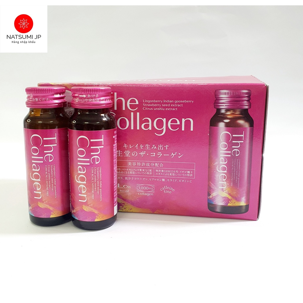 Nước Uống The collagen shiseido Nhật Bản 10 lọ x 50ml ( màu đỏ)( Date 2024)