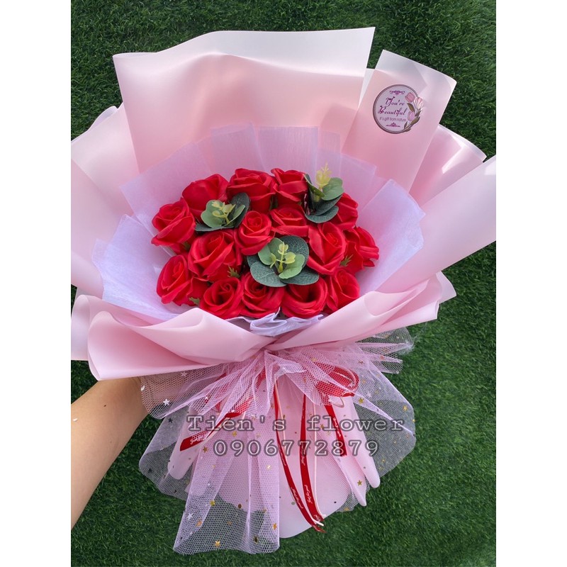 Quà sinh nhật, valentine , 8/3 . Hoa sáp cao cấp 15 bông