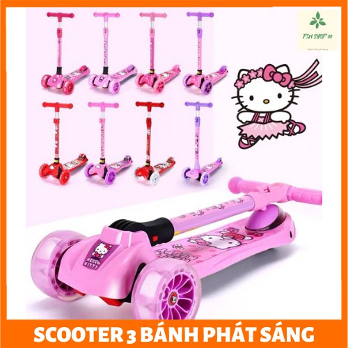 Xe trượt Scooter 3 bánh giữ thăng bằng an toàn cho bé, bánh xe phát sáng hiện đại - Gấp gọn!! JC750-F963