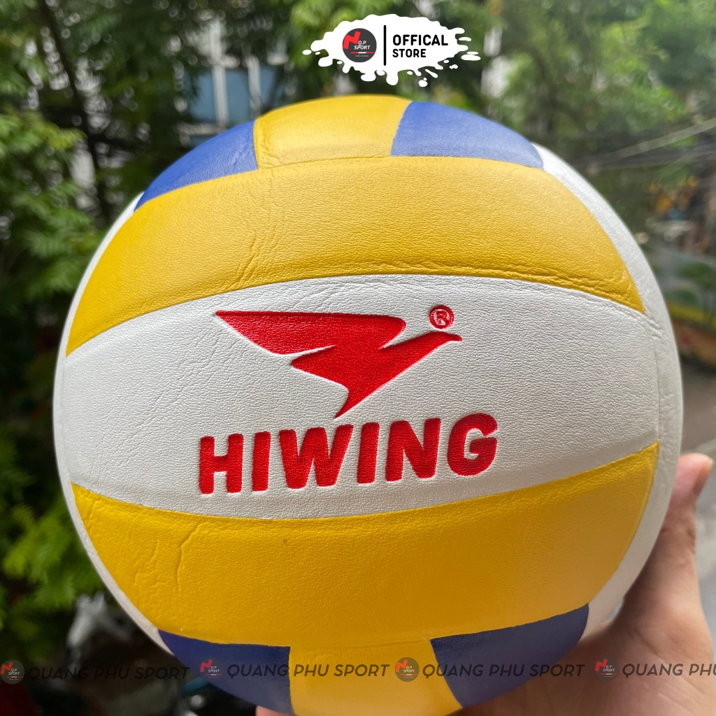 Quả Bóng Chuyền Da Hiwing Tiêu Chuẩn Thi Đấu Size 5 Cao Cấp Giá Rẻ_Tặng Kim+ Lưới