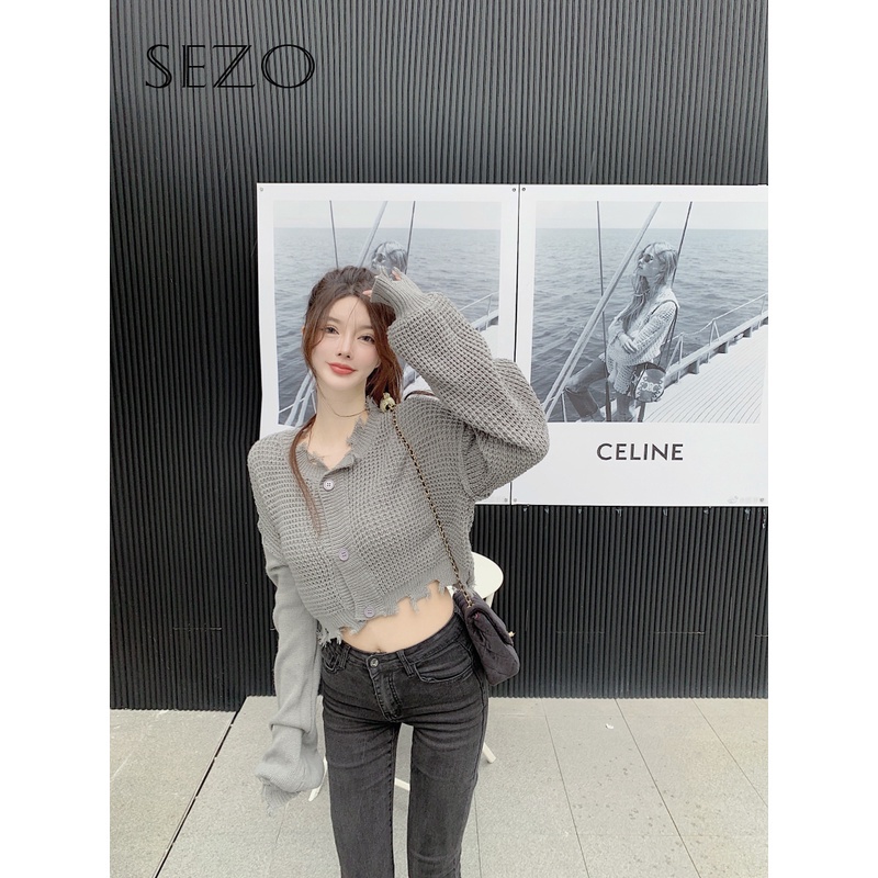 Áo Khoác Cardigan Dệt Kim Tay Dài Cổ Chữ V Phong Cách Hàn Quốc Cho Nữ | BigBuy360 - bigbuy360.vn