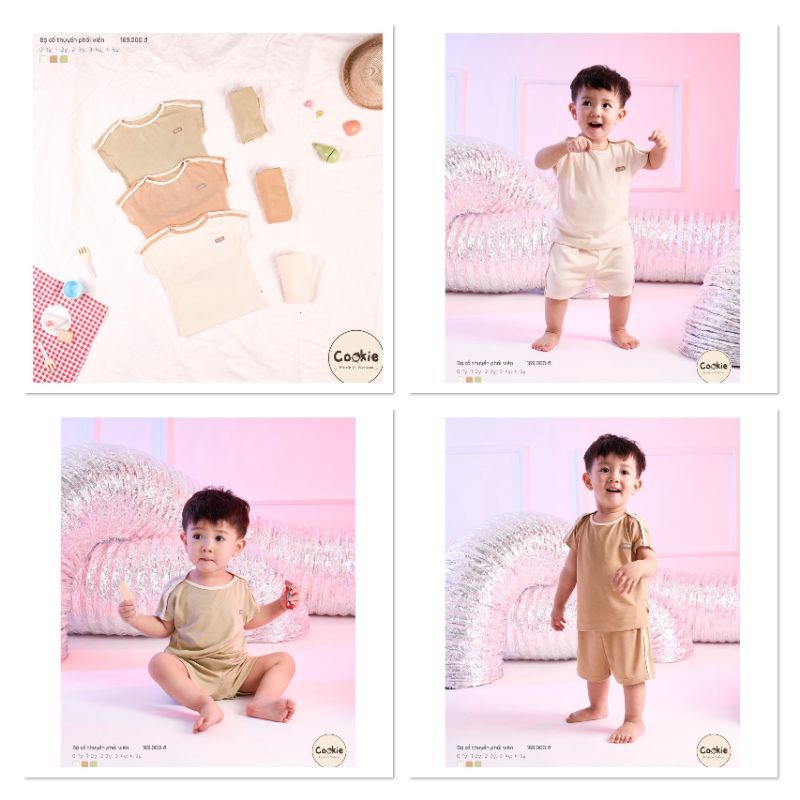 Bộ cộc tay tăm lạnh size 0-1y đến 4-5y