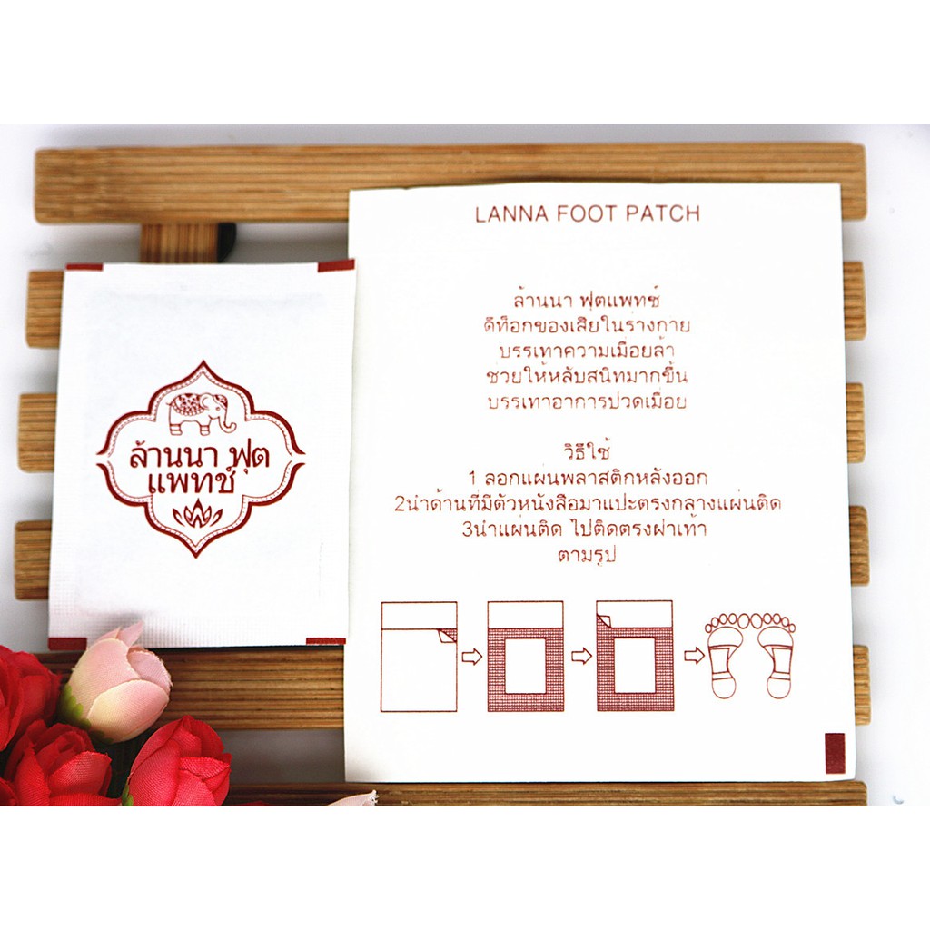 Combo 10 miếng dán thải độc bàn chân Lanna Foot Patch Thái Lan