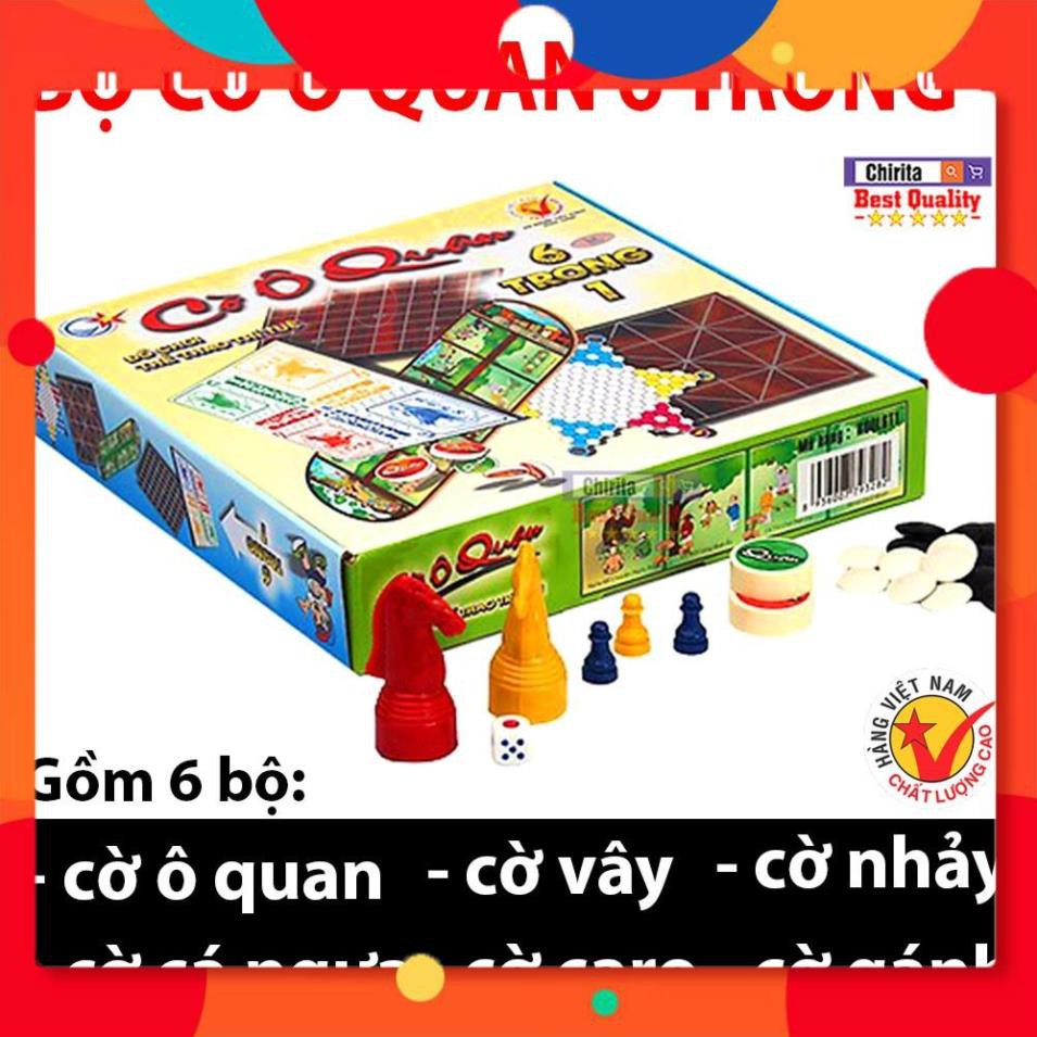 Bộ Cờ Ô Quan 6 Trong 1 LIÊN HIỆP THÀNH - Gồm 6 Bộ Cờ : Cờ Ô Quan - Cờ Ca Rô - Cờ Cá Ngựa - Cờ Nhảy - Cờ Gánh - Cờ Vây