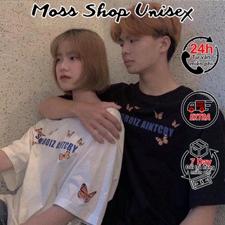 Áo thun tay lỡ Sadboiz Butter thêu tay MOSSSHOP - Áo phông nam nữ phong cách hàn quốc ulzzang form rộng 65kg