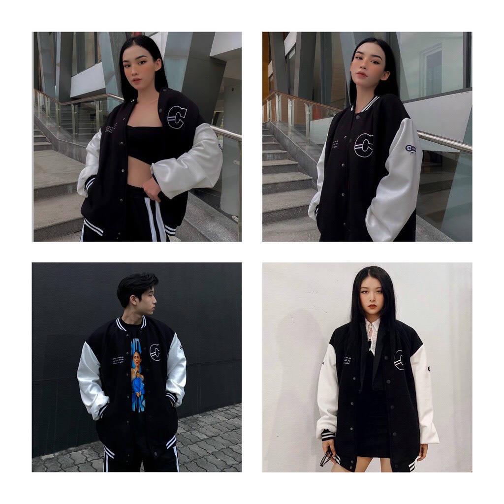 Áo Khoác Bombre VARSITY JACKET Form Unisex Chất Vải Nỉ Cao Cấp