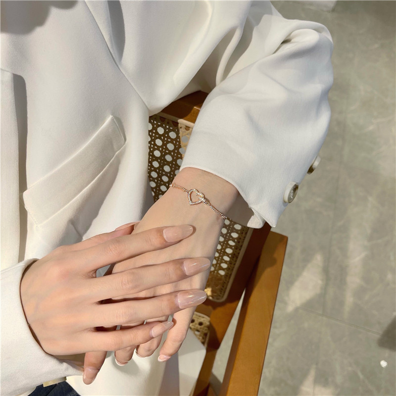 Korean Style Heart Shaped Bracelet For Women