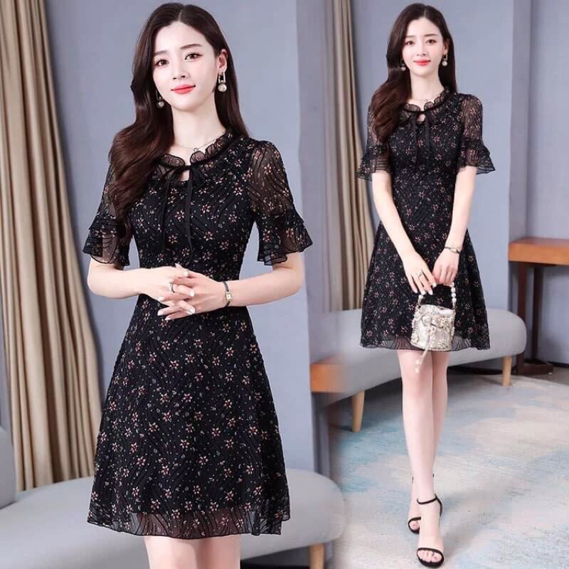 Đầm voan nữ cao cấp kiểu dáng sang trọng QCNP2722
