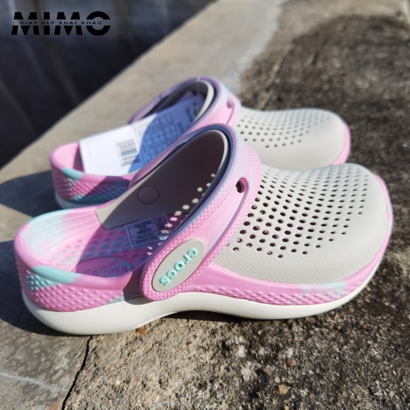 Tặng kèm jibit, Sục Literide 360 clog Kid Ghi Loang, đế xoắn kép êm nhẹ cho bé