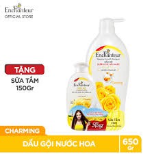 Dầu gội nước hoa Enchanteur Charming nồng nàn duyên dáng dưỡng tóc siêu mượt 650gr