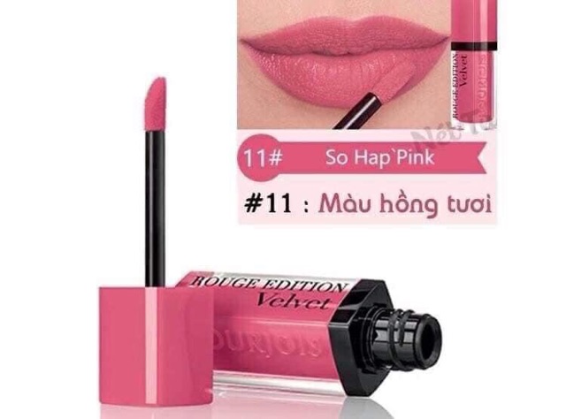 Son bourjois velvet số 11 (màu hồng tươi )