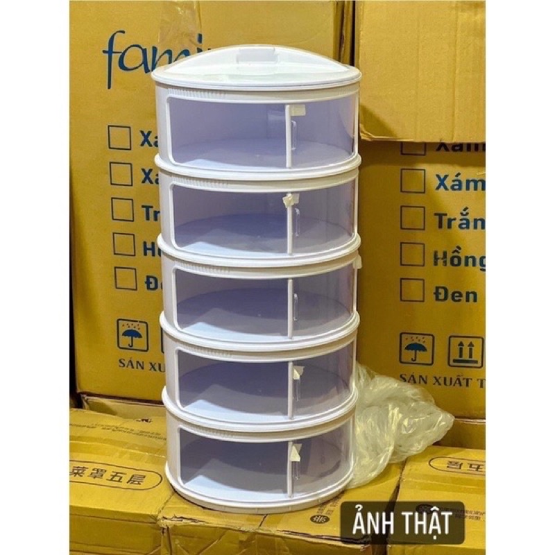 [KHO SỈ] Lồng Bàn 5 Tầng Trắng Đa Năng